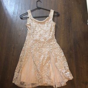 Cream, sparkly dress